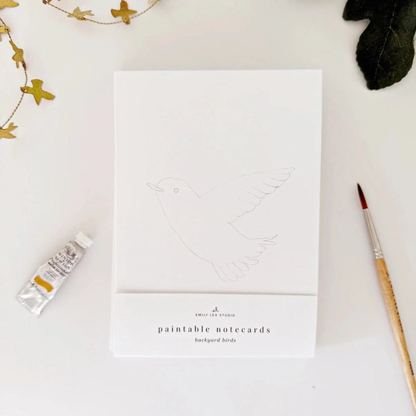 PAINTABLE WATERCOLOUR NOTECARDS | BACKYARD BIRDS