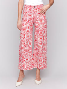 PANT | PRINTED PATCH POCKET FLARE-Bottom-CHARLIE B-Coriander