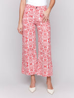 PANT | PRINTED PATCH POCKET FLARE-Bottom-CHARLIE B-4-FIESTA-Coriander