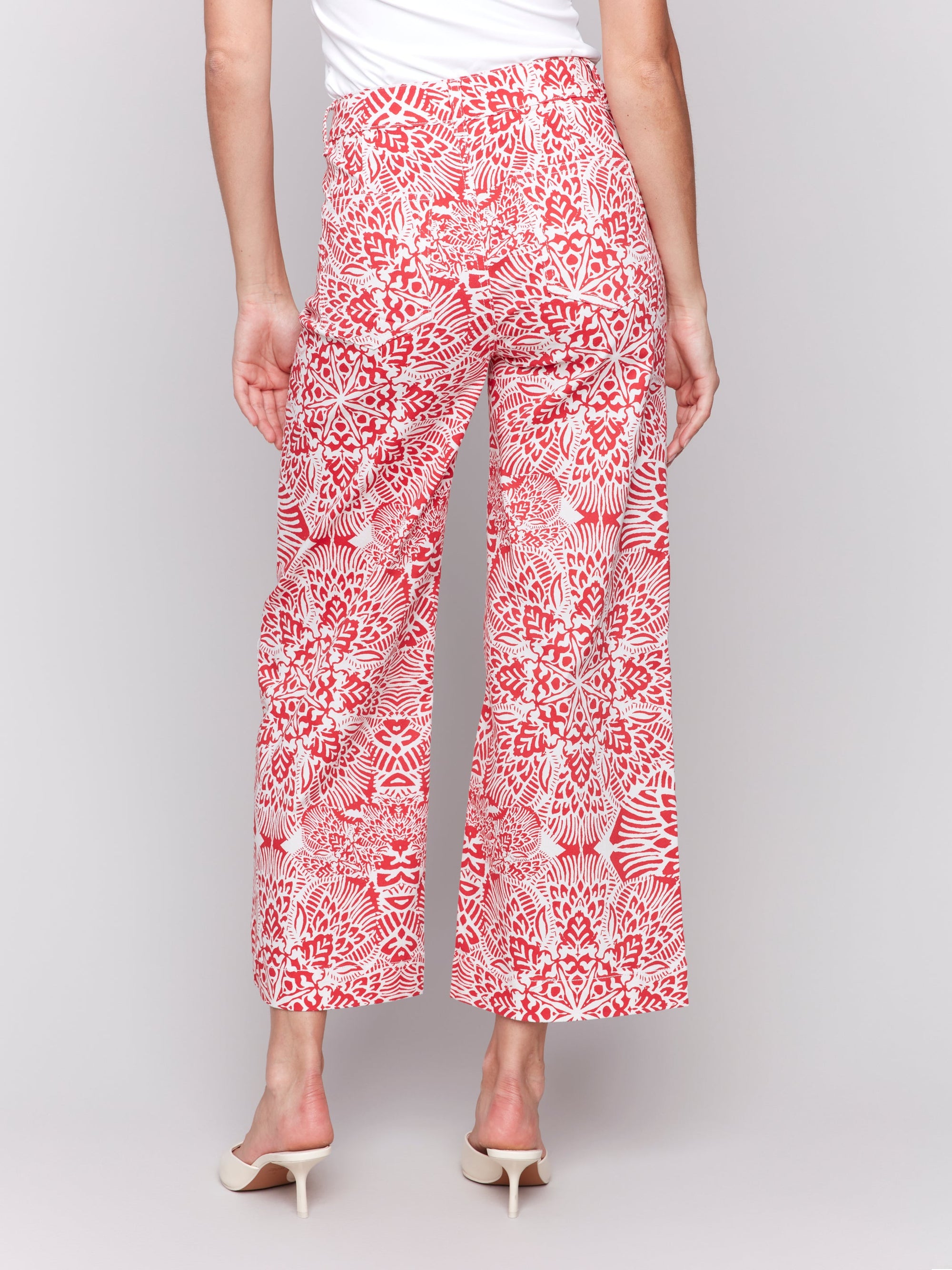 PANT | PRINTED PATCH POCKET FLARE-Bottom-CHARLIE B-Coriander