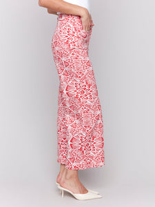 PANT | PRINTED PATCH POCKET FLARE-Bottom-CHARLIE B-Coriander