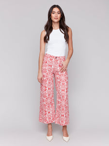 PANT | PRINTED PATCH POCKET FLARE-Bottom-CHARLIE B-Coriander