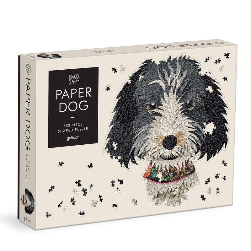 PAPER DOG SHAPED PUZZLE-Fun and Games-RAINCOAST-Coriander