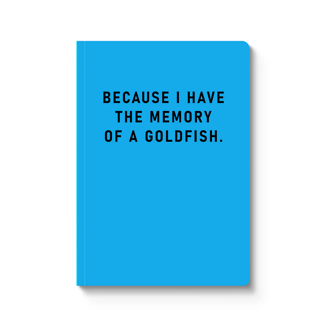 PAPERBACK NOTEBOOK | MEMORY OF A GOLDFISH-Books & Stationery-OHH DEER-Coriander