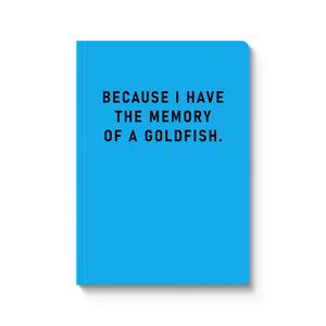 PAPERBACK NOTEBOOK | MEMORY OF A GOLDFISH-Books & Stationery-OHH DEER-Coriander