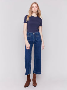 PATCH POCKET PANT-Bottoms-CHARLIE B-Coriander