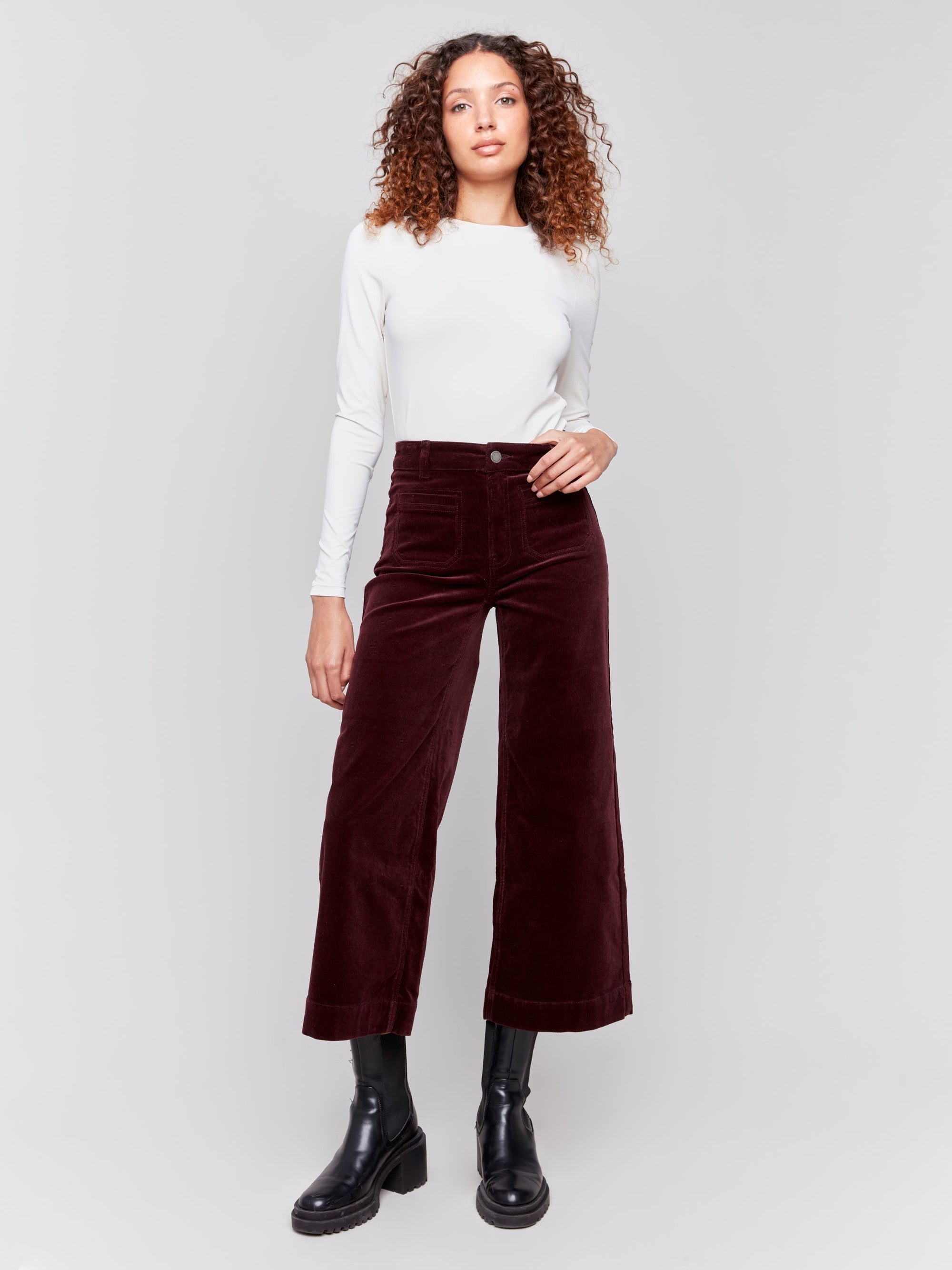 PATCH POCKET PANT-Bottoms-CHARLIE B-Coriander