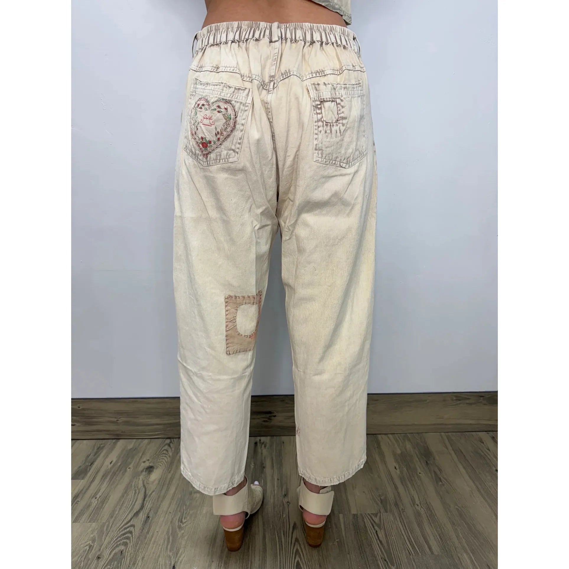 PATCHWORK BUTTON UP JEANS-Denim-THE PAPERLACE-Coriander