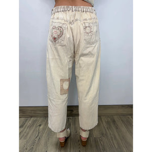 PATCHWORK BUTTON UP JEANS-Denim-THE PAPERLACE-Coriander