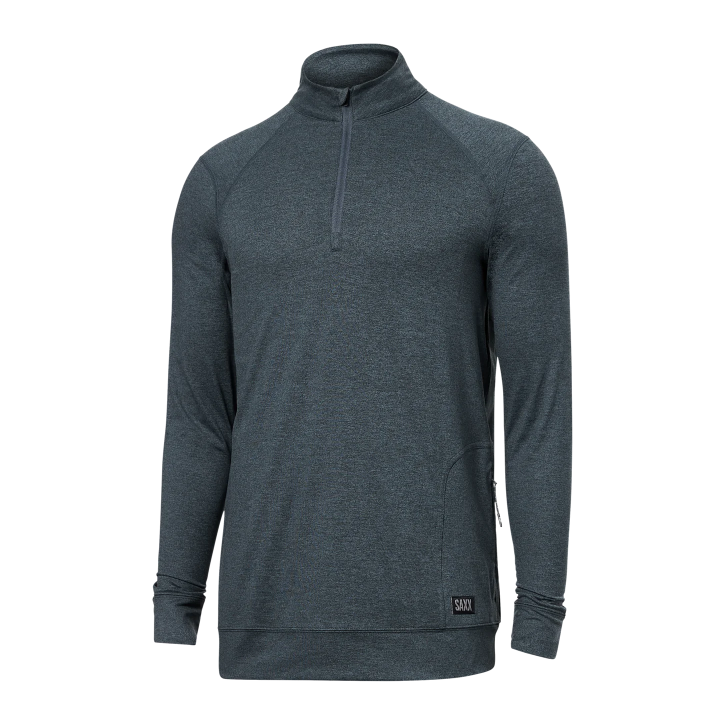 PEAKDAZE HALF ZIP - TURBULENCE HEATHER-Sweaters & Jackets-SAXX-MEDIUM-TURBULENCE HEATHER-Coriander