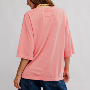 PERFECT OVERSIZED TEE-Tops-FREE PEOPLE-Coriander