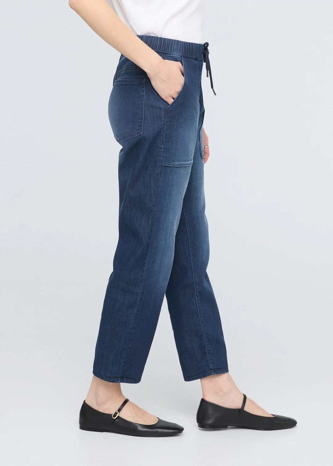 PERFORMANCE DENIM LITE HARBOUR PANT-Denim-DUER-Coriander