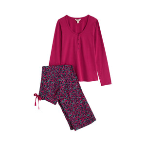 PJ SET | EVENING PATH PYJAMAS: BERRY BRANCHES MARITIME-Loungewear-SEASALT-Coriander