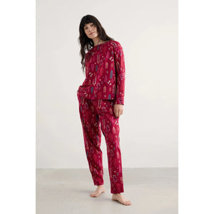 PJ SET | SETTING SUN: BOTANICAL WOODLAND JAM-Loungewear-SEASALT-Coriander