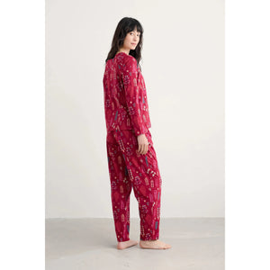 PJ SET | SETTING SUN: BOTANICAL WOODLAND JAM-Loungewear-SEASALT-Coriander