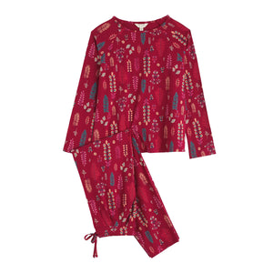 PJ SET | SETTING SUN: BOTANICAL WOODLAND JAM-Loungewear-SEASALT-Coriander