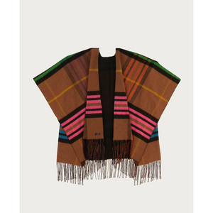 PLAID PONCHO | REVERSIBLE-Uncategorised-V. FRAAS FALL/WINTER-CAMEL-Coriander