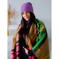 PLAID PONCHO | REVERSIBLE-Uncategorised-V. FRAAS FALL/WINTER-Coriander