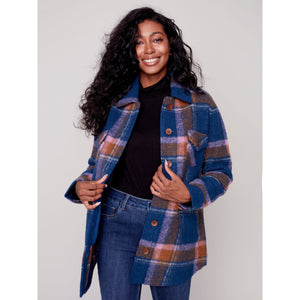 PLAID SHAKET - DENIM-Jackets & Sweaters-CHARLIE B-Coriander