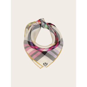 PLAID SILK BANDANA NECKIE-Scarves & Wraps-V. FRAAS-Coriander