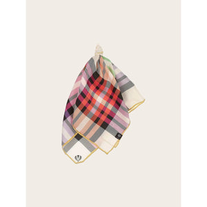 PLAID SILK BANDANA NECKIE-Scarves & Wraps-V. FRAAS-Coriander