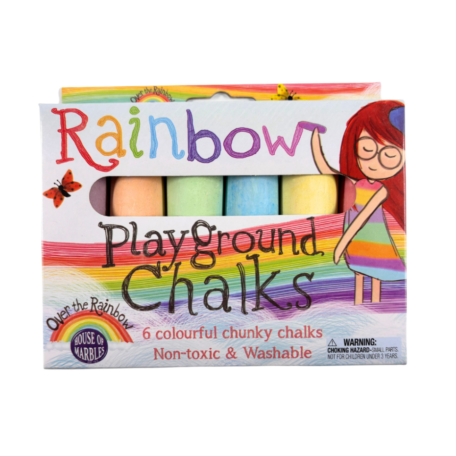 PLAYGROUND CHALK | RAINBOW COLOURS 6 PACK-Uncategorised-HOUSE OF MARBLES-Coriander