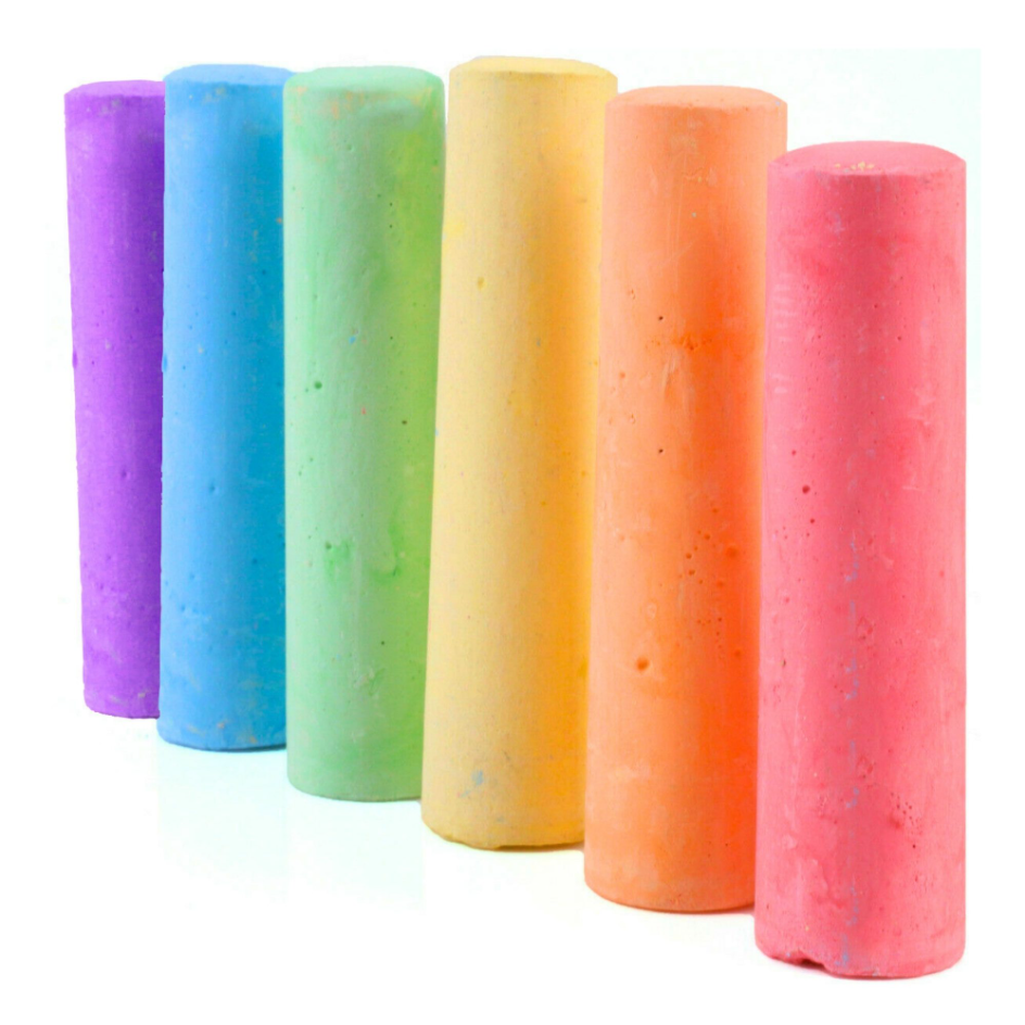 PLAYGROUND CHALK | RAINBOW COLOURS 6 PACK-Uncategorised-HOUSE OF MARBLES-Coriander