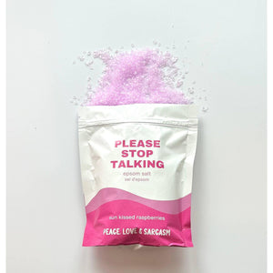 PLEASE STOP TALKING EPSOM SALT BATH SOAK-Self Care-PEACE, LOVE AND SARCASM-Coriander