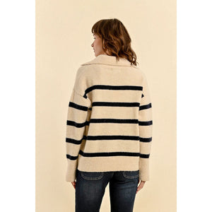 POLO STYLE SWEATER-Jackets & Sweaters-MOLLY BRACKEN-Coriander