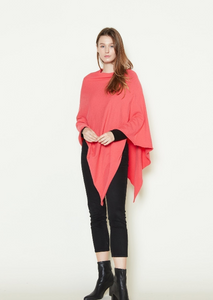 PONCHO | TRIANGLE-Scarves & Wraps-LOOK BY M-ONE-CORAL-Coriander