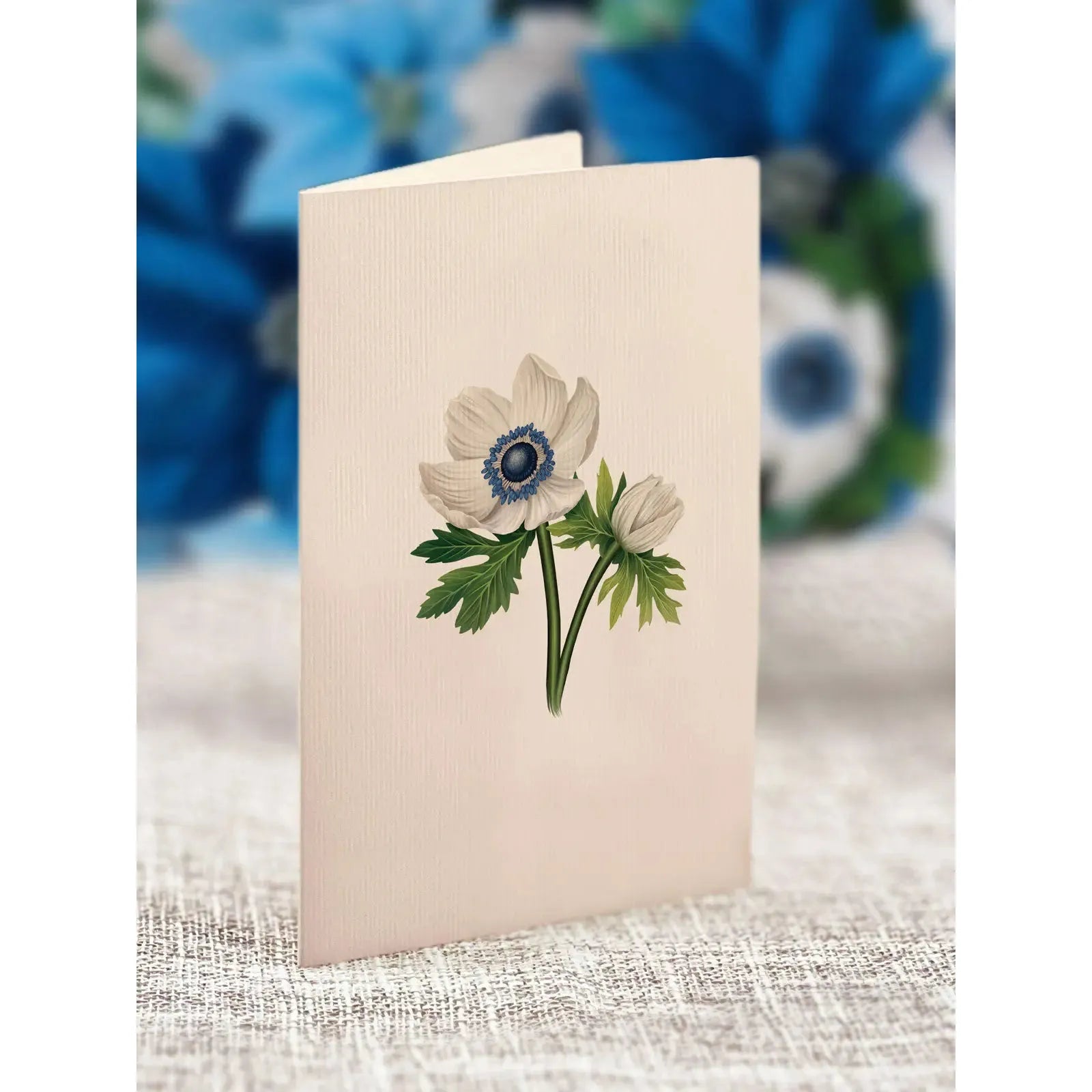 POP-UP CARD | BLUE POINSETTIA-Books & Stationery-FRESH CUT PAPER-Coriander