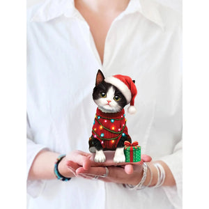 POP-UP CARD | CHRISTMAS KITTEN-Books & Stationery-FRESH CUT PAPER-Coriander