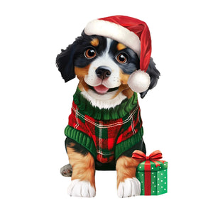 POP-UP CARD | CHRISTMAS PUPPY-Books & Stationery-FRESH CUT PAPER-Coriander