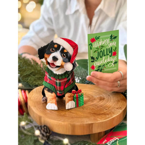 POP-UP CARD | CHRISTMAS PUPPY-Books & Stationery-FRESH CUT PAPER-Coriander