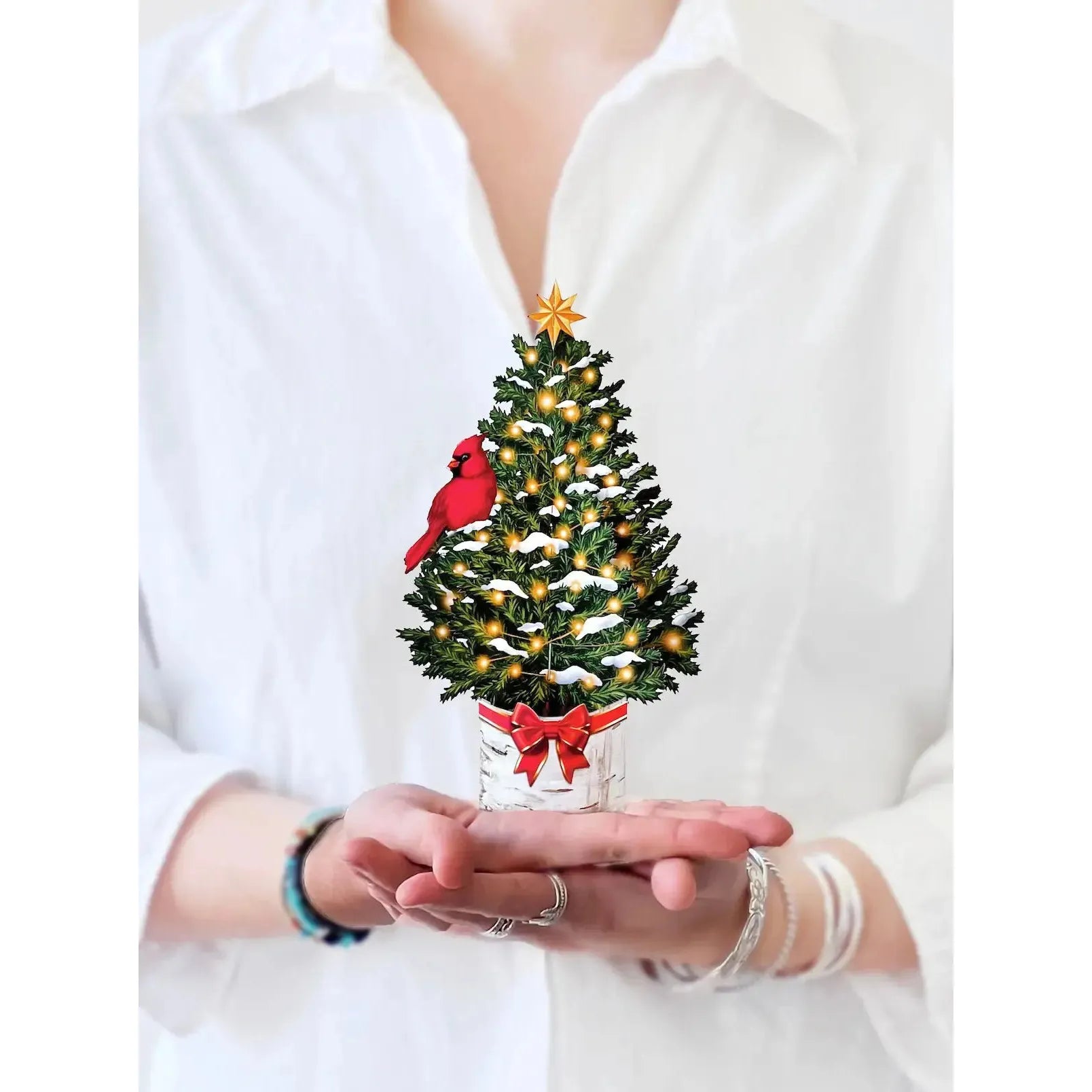 POP-UP CARD | MERRY TREE-Books & Stationery-FRESH CUT PAPER-Coriander