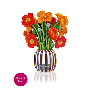 POP UP CARD | MINI FRENCH POPPIES-Books & Stationery-FRESH CUT PAPER-Coriander
