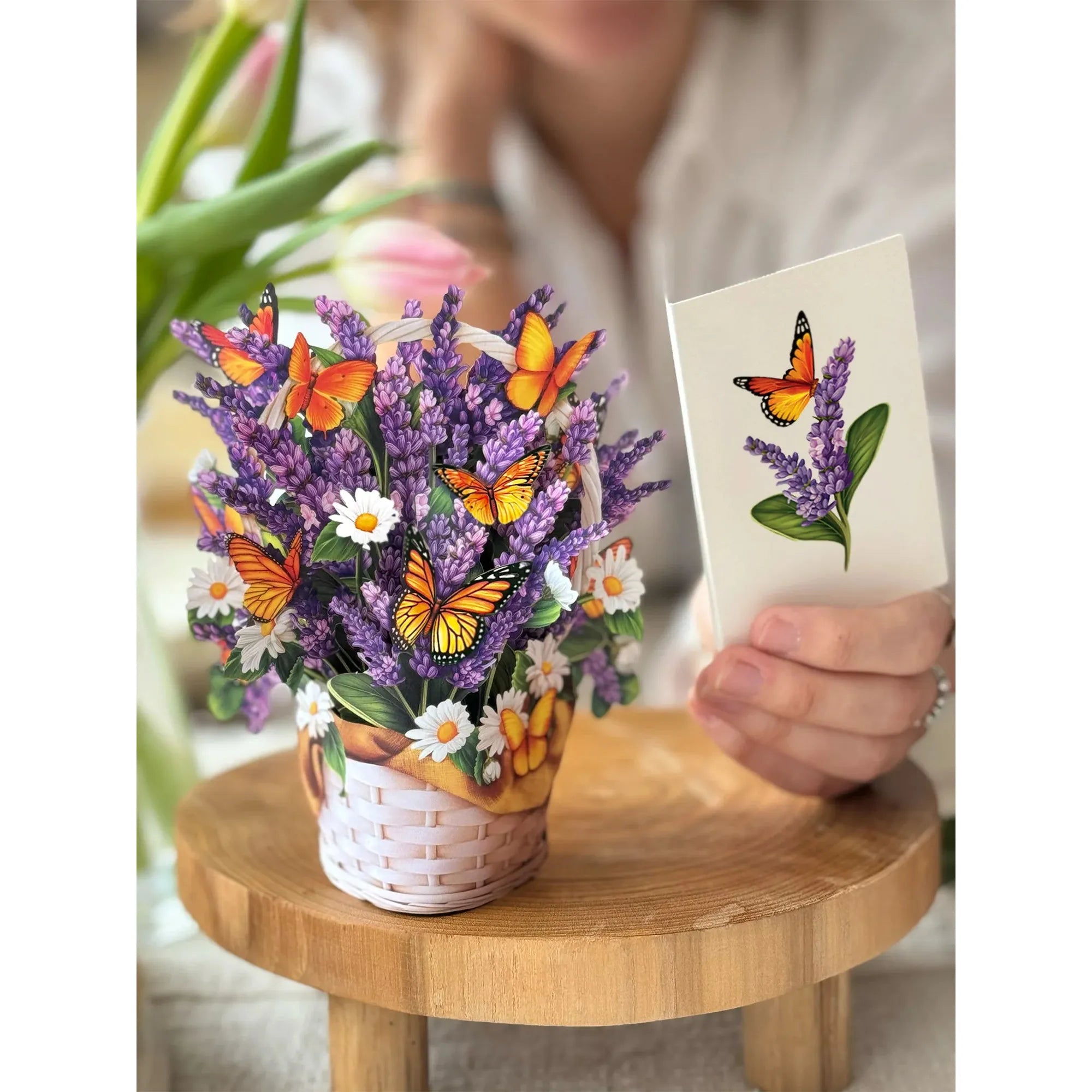 POP UP CARD | MINI LAVENDER-Books & Stationery-FRESH CUT PAPER-Coriander