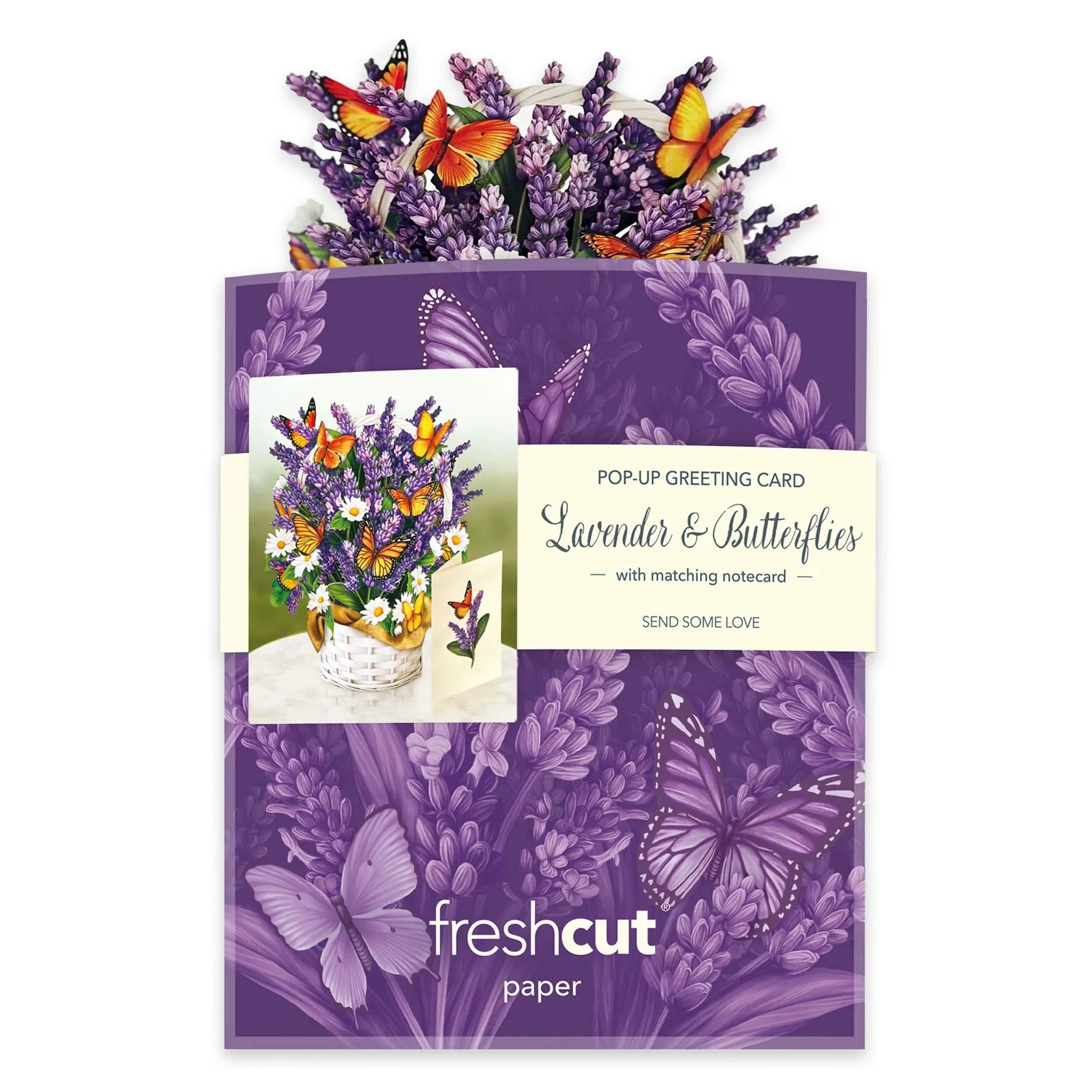 POP UP CARD | MINI LAVENDER-Books & Stationery-FRESH CUT PAPER-Coriander