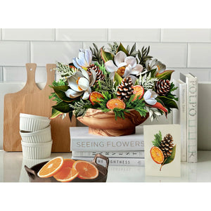 POP-UP CARD | WINTER MAGNOLIA-Books & Stationery-FRESH CUT PAPER-Coriander