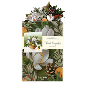 POP-UP CARD | WINTER MAGNOLIA-Books & Stationery-FRESH CUT PAPER-Coriander