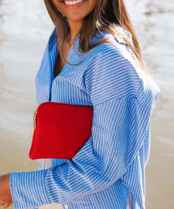 POPPY CLUTCH-Bags & Wallets-LOUENHIDE-Coriander