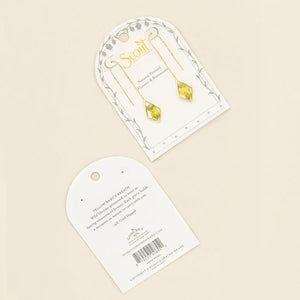 PRESSED FLOWER THREAD EARRING | GOLD W/YELLOW BABY'S BREATH-Jewellery-SCOUT CURATED WEARS-Coriander