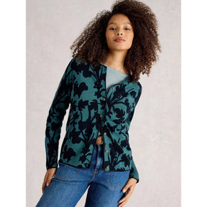 PRINTED CARDI SWEATER | LULU-Jackets & Sweaters-WHITE STUFF-10-Blue-Coriander