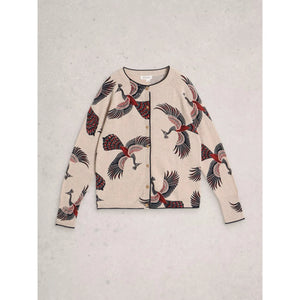 PRINTED CARDI SWEATER | LULU-Jackets & Sweaters-WHITE STUFF-Coriander