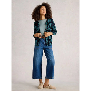 PRINTED CARDI SWEATER | LULU-Jackets & Sweaters-WHITE STUFF-Coriander