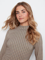 PRINTED JERSEY TOP | MOCK NECK-Tops-CHARLIE B-XSMALL-COFFEE-Coriander