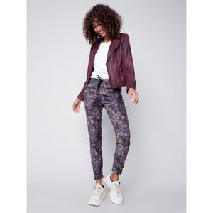 PRINTED SUEDE CRINKLE JOGGER-Bottoms-CHARLIE B-Coriander