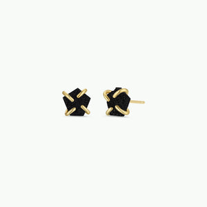 PRONG EARRINGS | BLACK DRUZY-Jewellery-JAX KELLY-Coriander