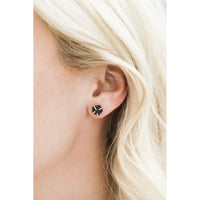 PRONG EARRINGS | BLACK DRUZY-Jewellery-JAX KELLY-Coriander