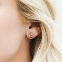 PRONG EARRINGS | ROSE GOLD DRUZY-Jewellery-JAX KELLY-Coriander